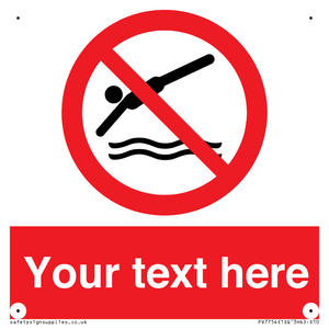 Custom prohibition no diving